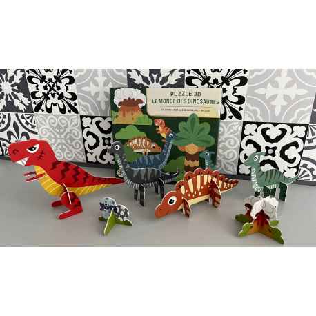Coffret Puzzle 3D Les Dinosaures