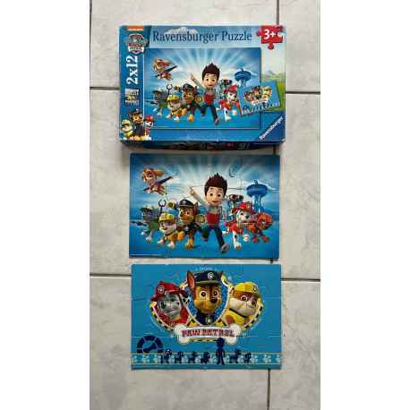 2 Puzzles PAT PATROUILLE 12 piéces