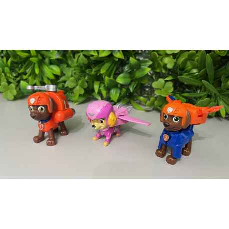 3 Figurines PAT PATROUILLE modulables