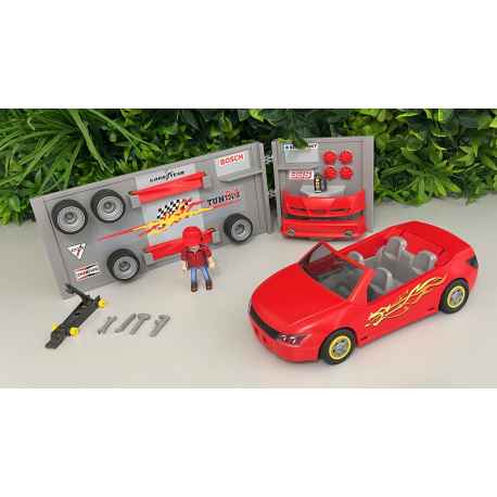 Atelier + Voiture tuning PLAYMOBIL