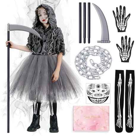 Déguisement Faucheuse 9/10 ans neuf