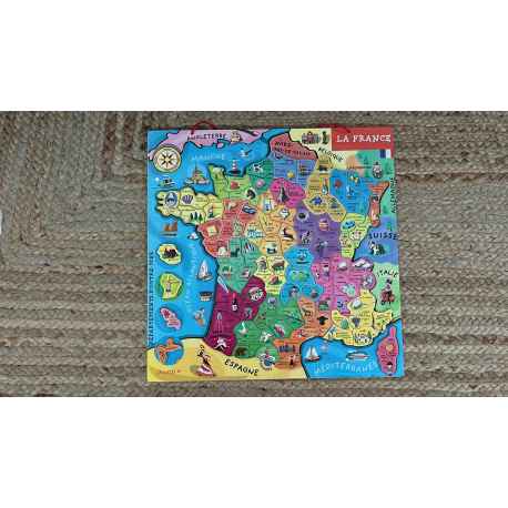 Carte de France en bois Janod