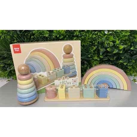 3 jouets en bois Montessori Neufs