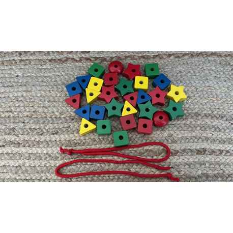 20 Grosses Perles en bois