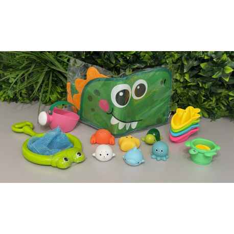 Lot de jouets de bain + Filet Neuf