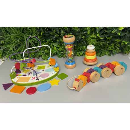 4 Jouets d'éveil en bois