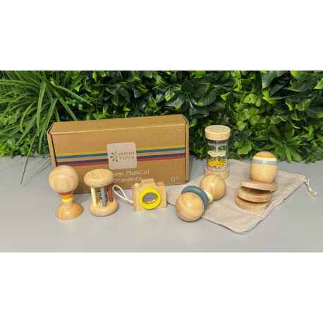 7 Jouets sensoriels en bois Neufs