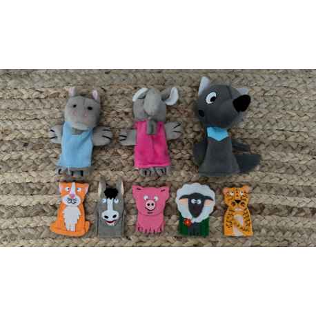 lot de 8 marionnettes