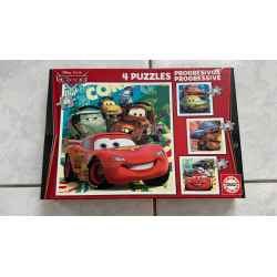 4 Puzzles CARS 12/16/20/25 pièces