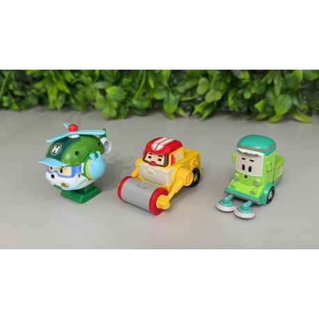 3 Véhicules ROBOCAR POLI