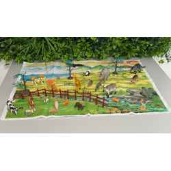 lot d'animaux + Tapis de jeu