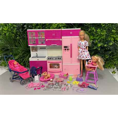 Set Poupées + Cuisine électronique