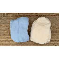 2 Draps housse pour couffins Neufs