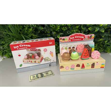 Stand de glaces en bois neuf