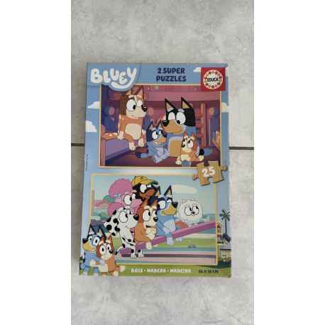 2 Puzzles BLUEY 25 pièces