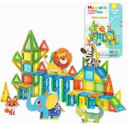 45 Blocs de constructions magnétique " jungle"