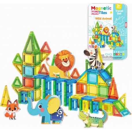 45 Blocs de constructions magnétique " jungle"