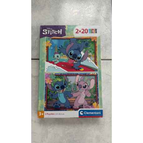 2 Puzzles STITCH 20 pièces