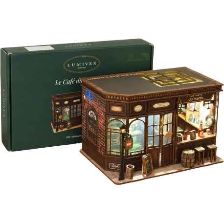 Maquette en bois "Le café du marais" Neuf